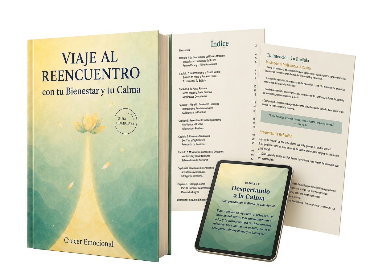 Ebook Viaje al reencuentro con tu Bienestar y tu Calma: libro impreso, páginas interiores y versión en tablet